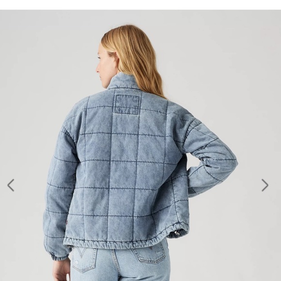 Levi's Blue Puffer Jacket with Quilted Design - Picture 2 of 6